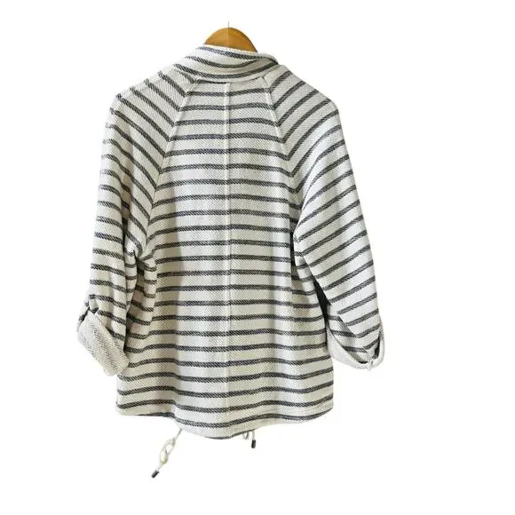 Anthropologie Dolan Striped Double Breasted Jacket Size S Small - Picture 3 of 8